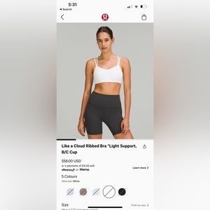 Lulu like a cloud bra ribbed